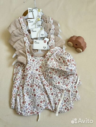 Боди ромпер и панама C&A 50,56,62,74