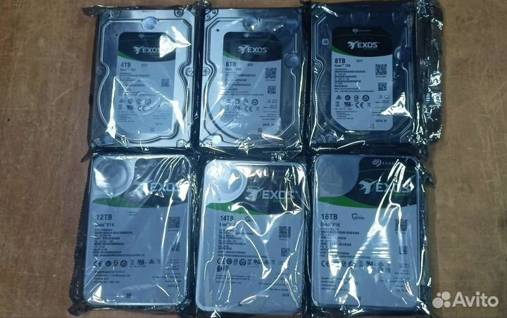 Жёсткие диски 4-18TB новые Seagate Exos