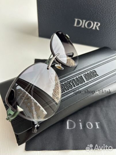 Очки Dior зеленый металлик