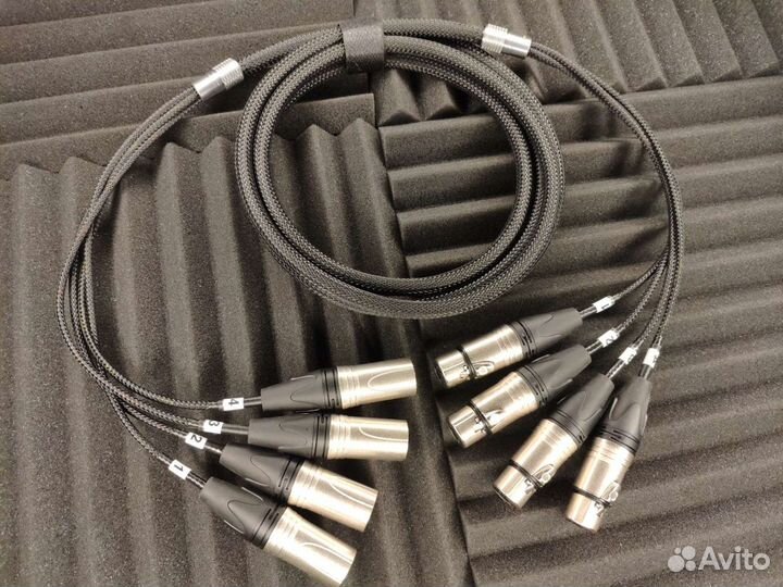 Мультикор 4 XLR гн. на 4 XLR шт. mr202-4AT