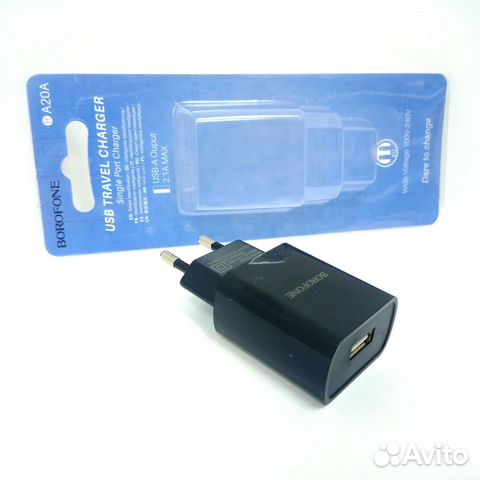 Сетевой блок borofone BA20A (2.1A,1USB) black