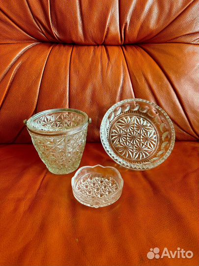 Хрюстальные кофетницы СССР