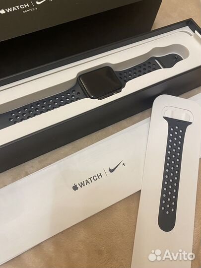 Часы apple watch Nike + series 3 42 mm