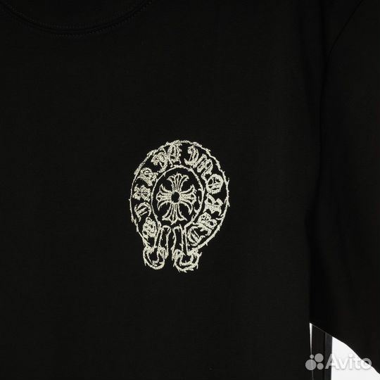 Футболка Chrome hearts хлопковая с вышивкой