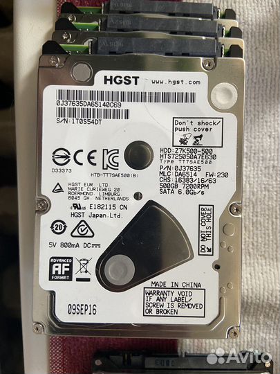 Жесткий диск 2 /500 гб, 4/320, 1/250