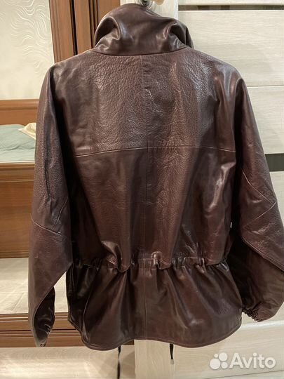 Кожаная куртка zara р.M