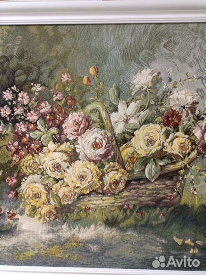 Картина-гобелен цветы