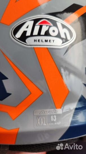 Мотошлем airoh storm bionikle orange gloss