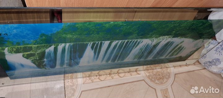 Картина зеркало водопад стекло аквариум