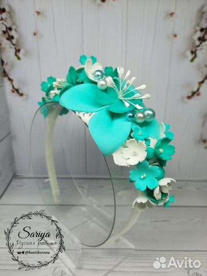 Ободок с цветами на выпускной