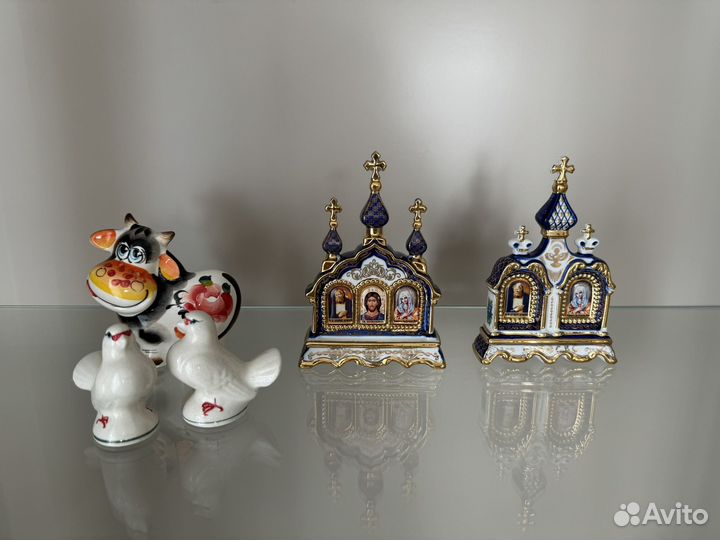 Статуэтка фарфоровая киот гжель