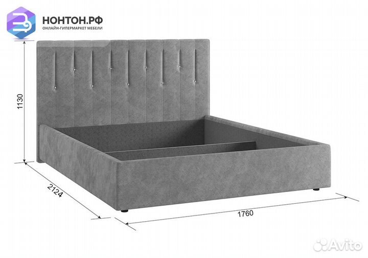 Кровать Кристи 1.6 м крем