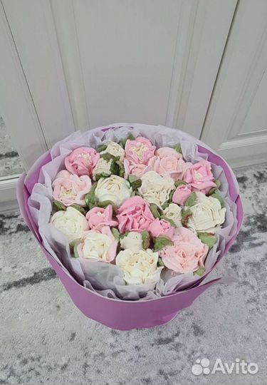 Съедобные букеты из зефира