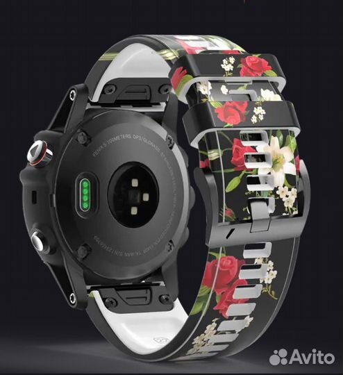 Ремешок силиконовый для garmin феникс 7, 7Х. 26мм