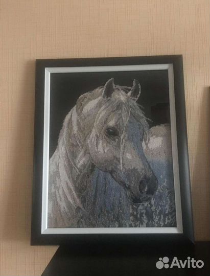 Картина, вышивка, гобелен, лошадь, подарок