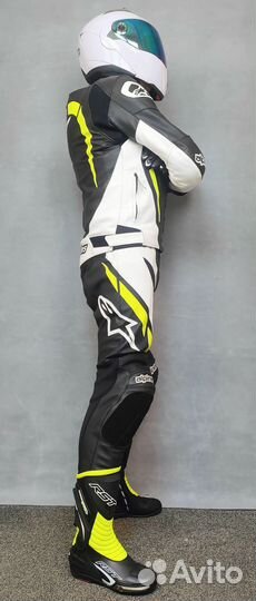 Мотокомбинезон 54 размер, раздельный, кожа