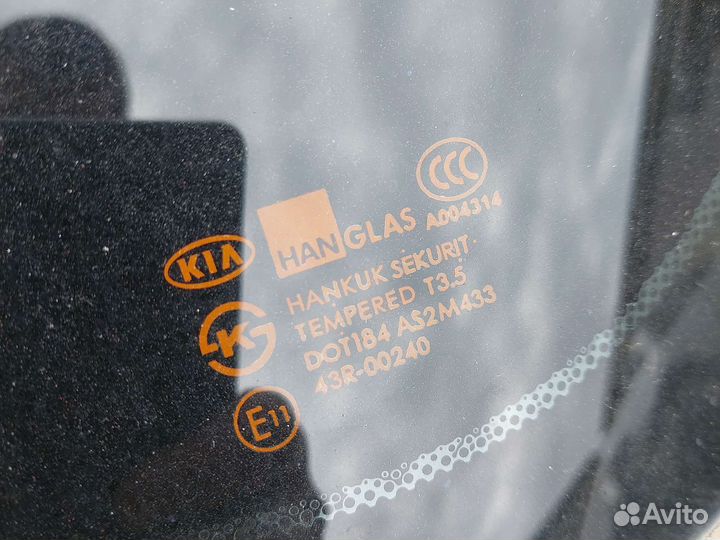 Стекло заднее Kia Spectra Киа Спектра 2001-2011г