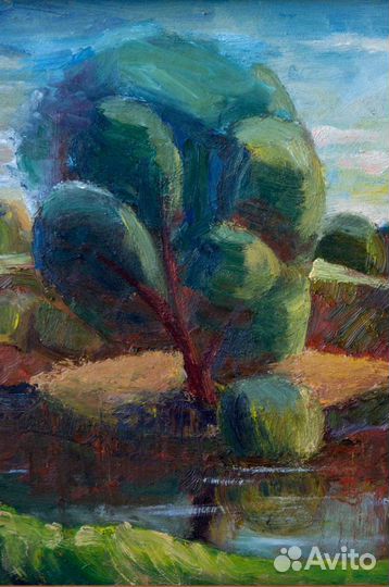 Картина маслом Тайнинский храм в Мытищах