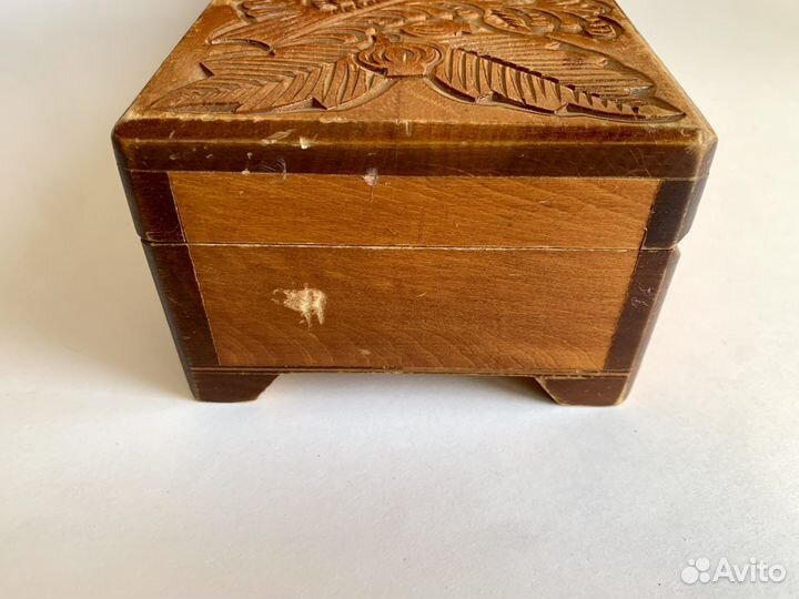 Шкатулка деревянная резная СССР
