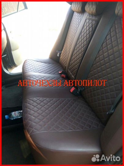 Чехлы Автопилот Toyota Camry v40 из экокожи Ромб