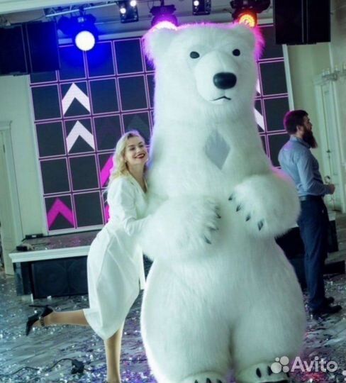 Белый Мишка Зайка поздравление