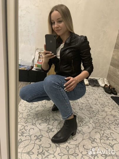 Куртка из натуральной телячьей кожи