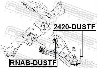 Сайленблок нижнего переднего рычага rnab-dustf