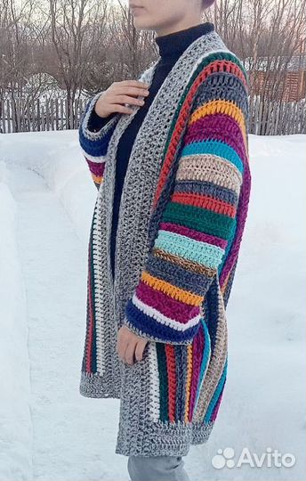 Кардиган бохо вязаный