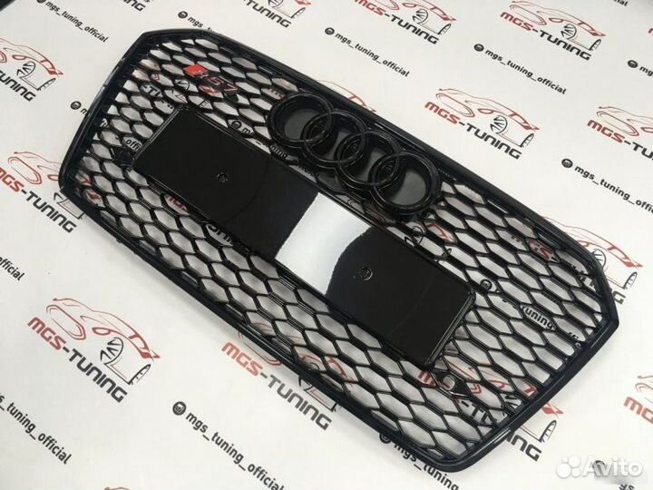 Решетка на Audi A7 14-17 гг. в стиле RS7 дизайн 4