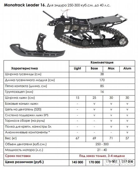 Сноубайк гусеница для мотоцикла снегоход вездеход