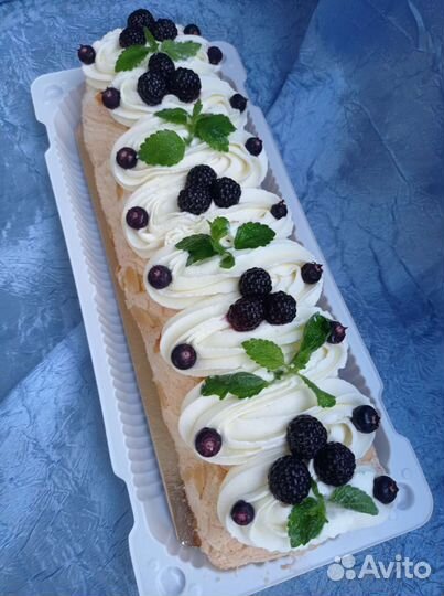 Меренговый рулет и зефир