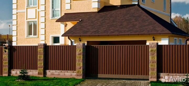 Забор из профнастила с гарантией под ключ