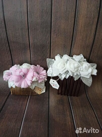 Гребень для волос с цветами