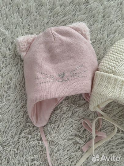 Шапочки на девочку осень - зима 46-48р