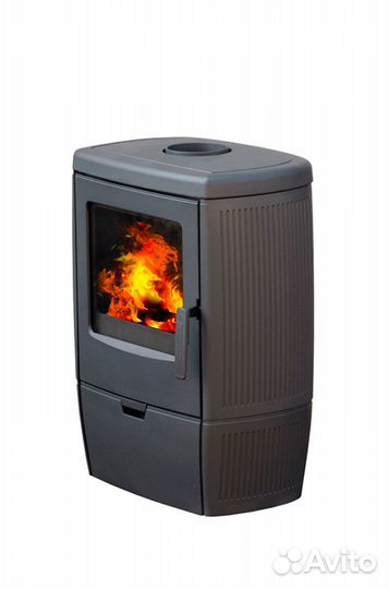 Печь alberto эмалированная, чёрная (plamen)