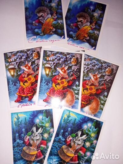 Открытки чистые, художник Исаков