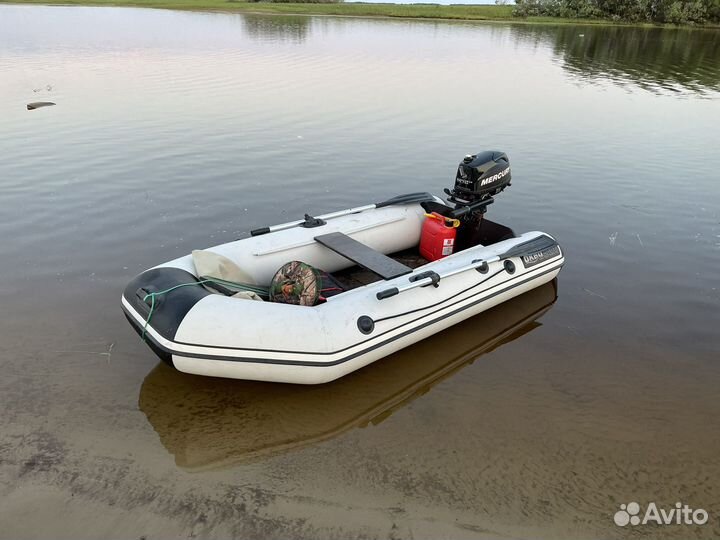 Надувная лодка с мотором Меркурий 5 сил 4х тактный