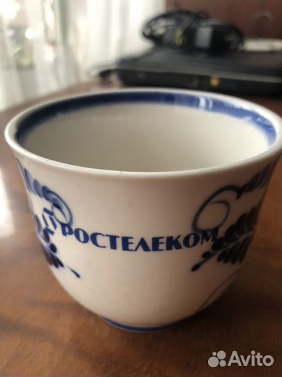Гжель чашка с блюдцем