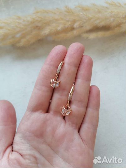 Серьги медзолото