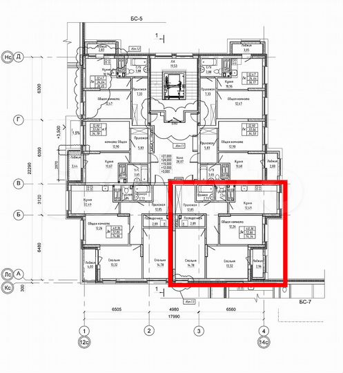 3-к. квартира, 75,3 м², 6/20 эт.