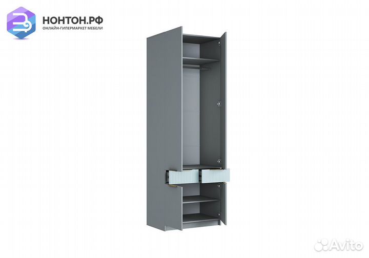 Шкаф Джерси шк-002 шиншилла серая / матовая скай