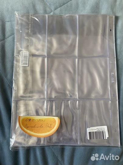 Листы сомс на 9 ячеек, 10шт (для биндера)