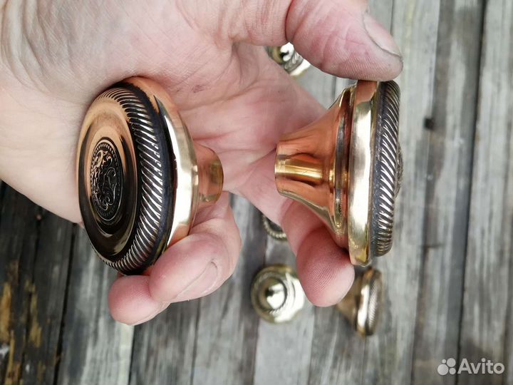 Ручки мебельные винтажные. бронза