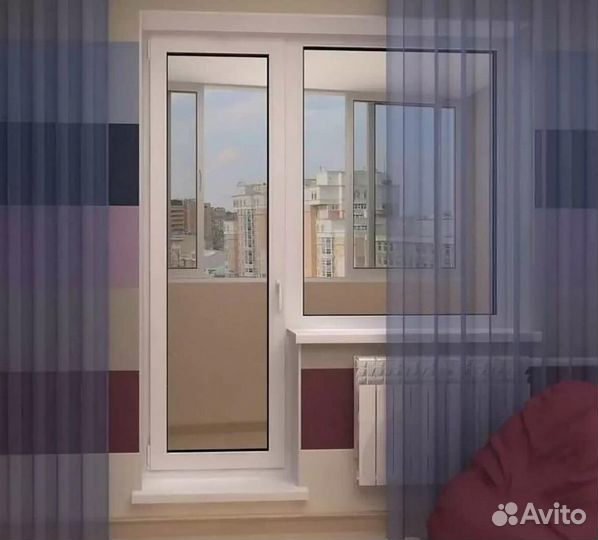 Балконный блок 2100 на 2100