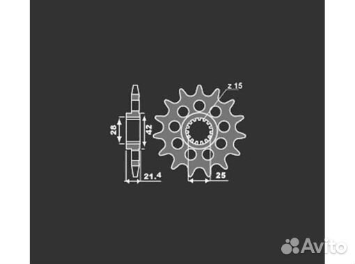 Звезда передняя PBR 525 C14