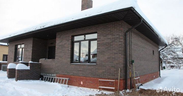 Облицовочный кирпич одинарный Графит Антика