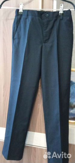 Брюки школьные синие