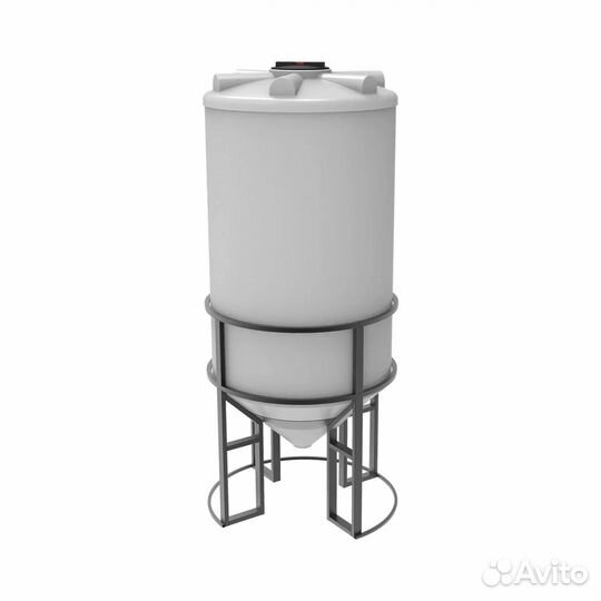 Емкость пластиковая конусная с полным сливом