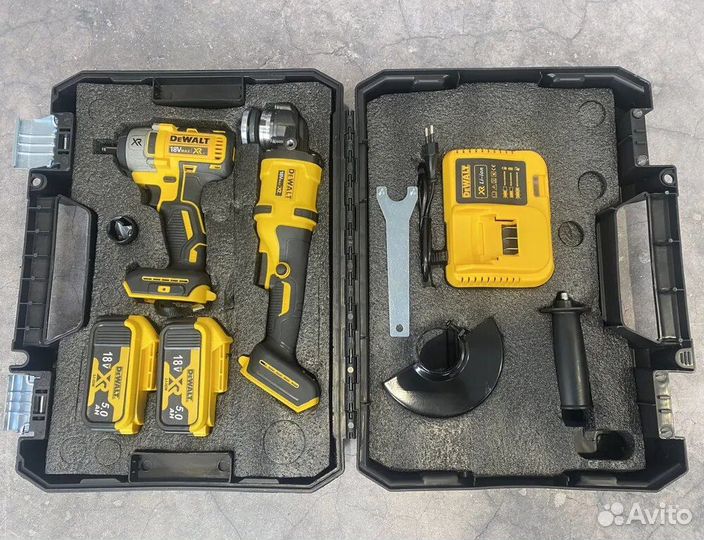 Новый набор DeWalt 2в1 Болгарка+Гайковерт 2 ак