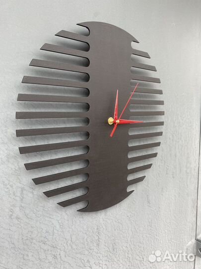 Часы настенные лофт из натурального дерева